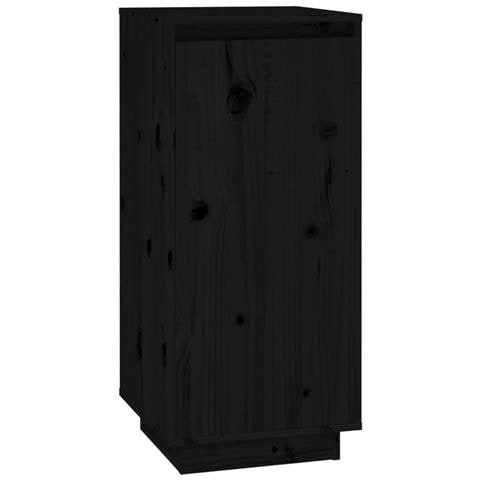 Scarpiera Nera 35x35x80 Cm In Legno Massello Di Pino - Foto 1