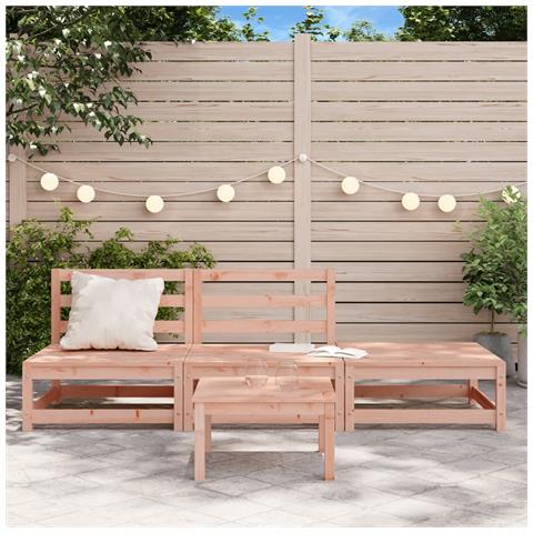 Lusso Casadino - Divano Giardino Senza Braccioli Con Poggiapiedi Legno Douglas - Foto 2