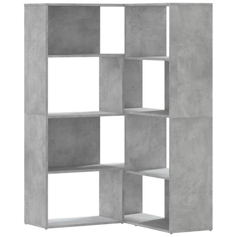 Lusso Casadino - Libreria A 4 Ripiani Grigio Cemento 85x85x140 Cm In Truciolare - Foto 1