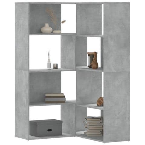 Lusso Casadino - Libreria A 4 Ripiani Grigio Cemento 85x85x140 Cm In Truciolare - Foto 8