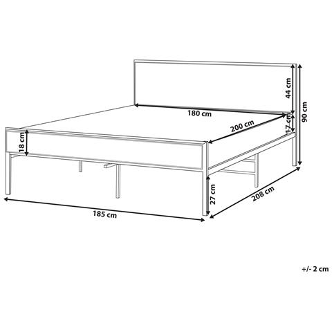 Letto Avanton 180 X 200 Cm Nero - Foto 8