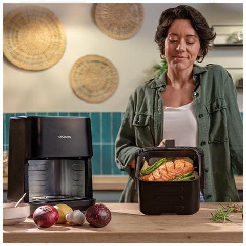Cecofry&Grill Duoheat 4000 Singolo 4 L Indipendente 1900 W Friggitrice ad aria calda Nero - Foto 14