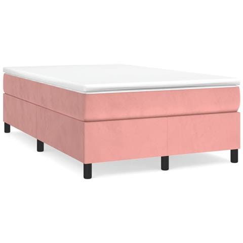 Giroletto a Molle con Materasso Rosa 120x190 cm in Velluto - Foto 2