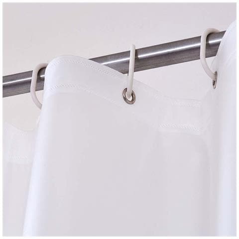 Tenda Da Doccia In Peva Ispessito - Bianca - 240x180 Cm Con Ganci - Foto 3