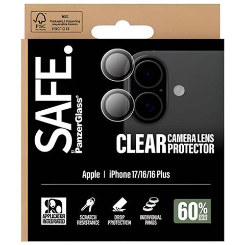 Protezione Dell'obiettivo Fotocamera Per Iphone 17 Antigraffio Ultra Resistente, Nero Transparente - Foto 4