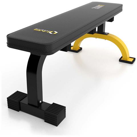 L8012 Panca da allenamento con pesi piatti Gym, Casa Nero, Giallo - Foto 11