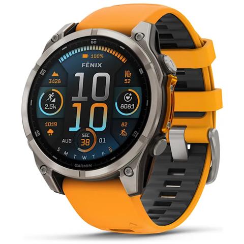 fenix 8 3,56 cm (1.4") AMOLED 47 mm Digitale 454 x 454 Pixel Touch screen Grafite Wi-Fi GPS (satellitare) - Foto 1