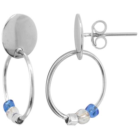 Ciondolo In Cristallo D'argento Sterling Che Rotola In Blu - Foto 1