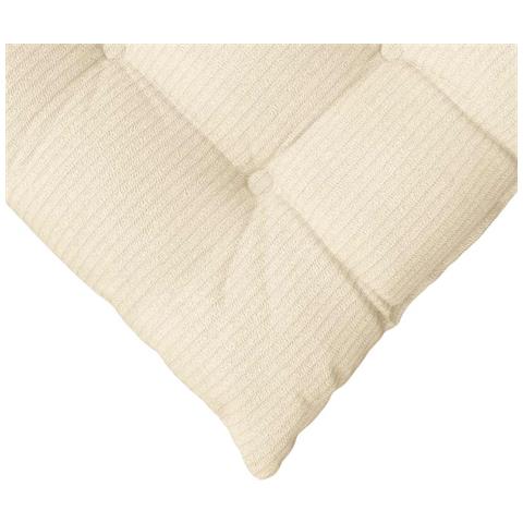 Cuscini per Seduta 4 pcs Crema 40 x 40 x 6 cm Tessuto in Cords - Foto 9