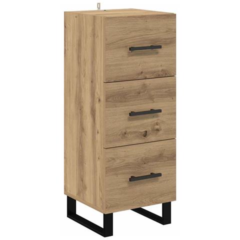 Credenza con cassetto Rovere artigianale 34,5 x 34 x 90 cm - Foto 1