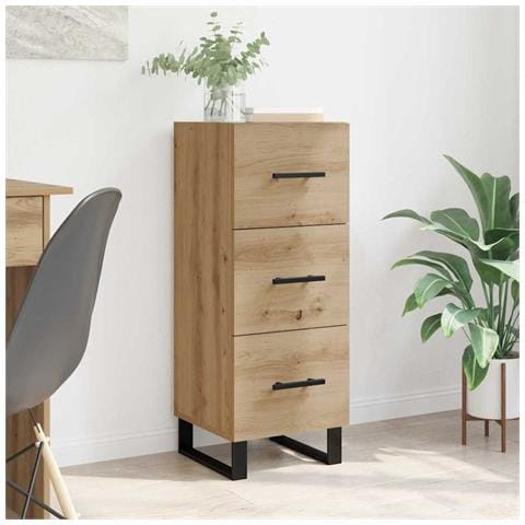 Credenza con cassetto Rovere artigianale 34,5 x 34 x 90 cm - Foto 2