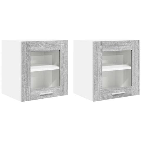 Armadio pensile Riga 2 pcs Grigio Sonoma 40 x 31 x 40 cm - Foto 1