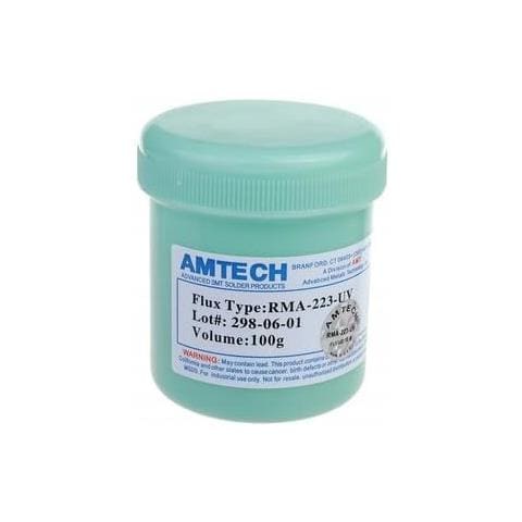 Flux Saldante Amtech Rma-223-uv - Alta Qualità, Consistenza Gel | 100g | Per Saldatura E Riparazione Bga, Ic, Pcb - Foto 1