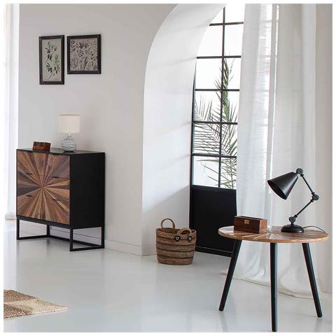 Appendiabiti Da Terra In Legno Marrone 31x44x179h - Foto 2
