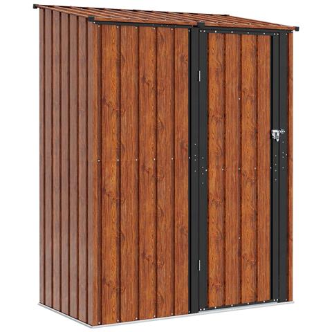 Casette da giardino Marrone 153,5 x 86 x 200 cm Metallo - Foto 1