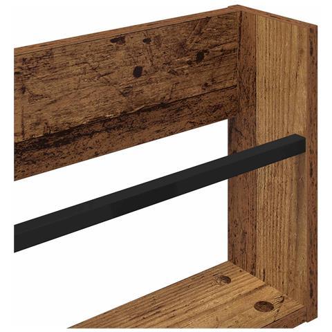 Scaffale per riviste 2 pcs Legno vecchio 100 x 12 x 30 cm - Foto 9
