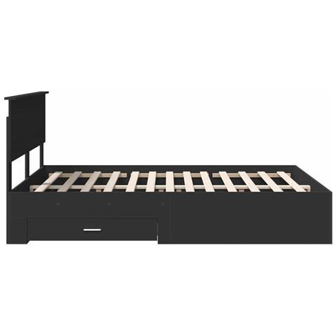 Struttura del letto Nero 140 x 190 cm Legno multistrato - Foto 9
