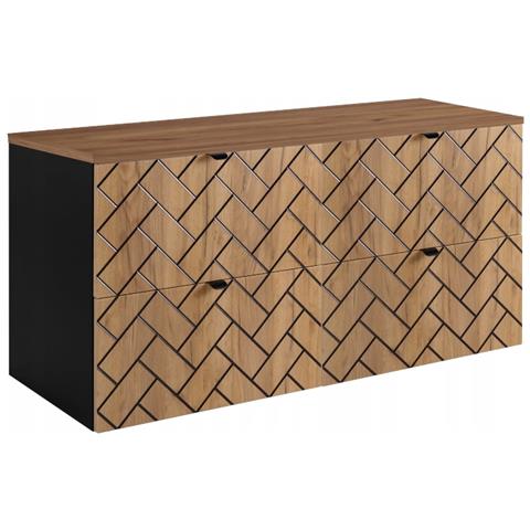 | Mobile sottolavabo 120 cm - Marron Mat - Mobili bagno - Mobili bagno - Mobile sottolavabo - Piano di lavoro marrone - Foto 1