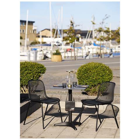 Tavolo Bistro 1-nero-metallo-60x60x73 Cm - Foto 8