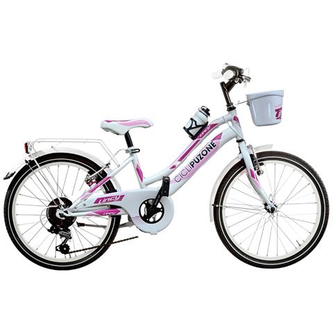 Bici Misura 20 Bimba Bicicletta Mountain Bike Bambina Modello Lincy Mtb Ly20cc Con Cambio 6v - 28 Bianco Rosa - Foto 1
