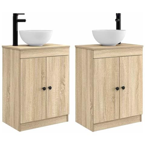 Mobile da bagno con lavabo Rovere Sonoma 54 x 35 x 83 cm - Foto 7
