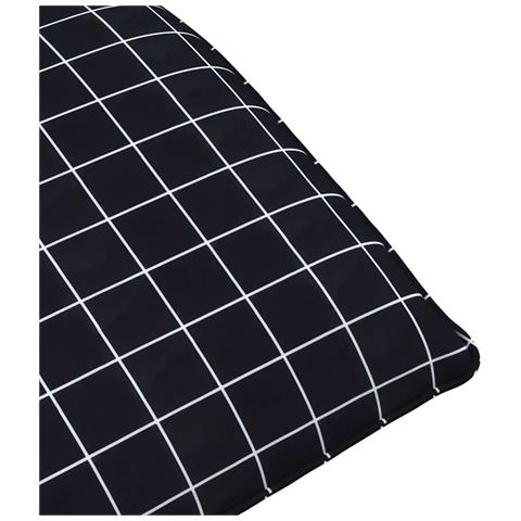 Lettino Pieghevole Quadri Neri 175x54x8,5 cm in Tessuto Oxford - Foto 9