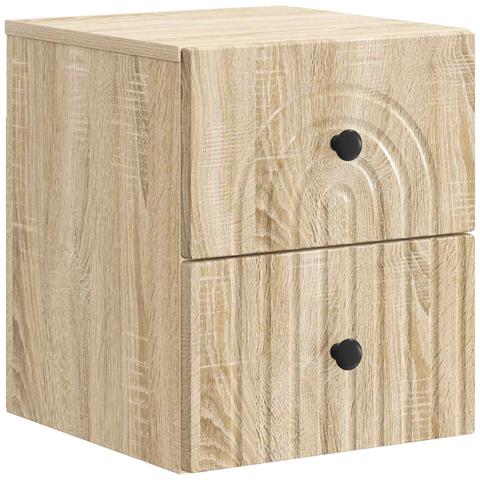 Mobiletto da notte a muro Rovere Sonoma 33 x 34,5 x 40 cm - Foto 1
