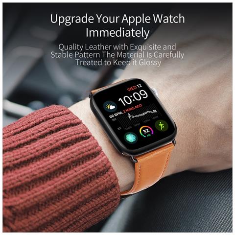 Cinturino Orologio per Apple Watch - Pelle, Marrone - Foto 4