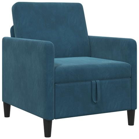 Divano con Storage Blu 72 x 78 x 87 cm Poliestere - Foto 1