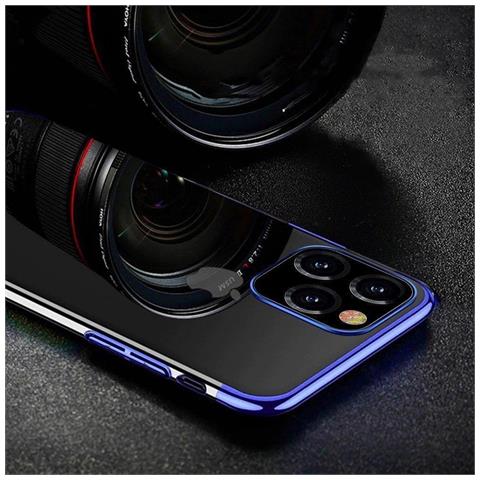 Custodia In Tpu Gelido Trasparente Con Telaio Metallico Per Samsung Galaxy A33 5g Blu - Foto 2