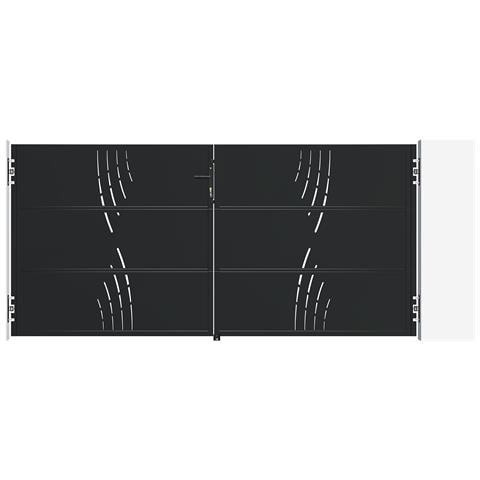 Cancello in acciaio nero opaco 3m NALI VELETA H. 140cm - Foto 3
