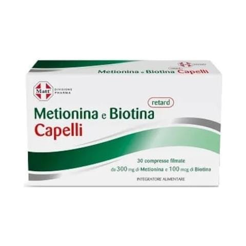 Matt Divisione Pharma Metionina e Biotina Retard Capelli 30 Compresse - Foto 1