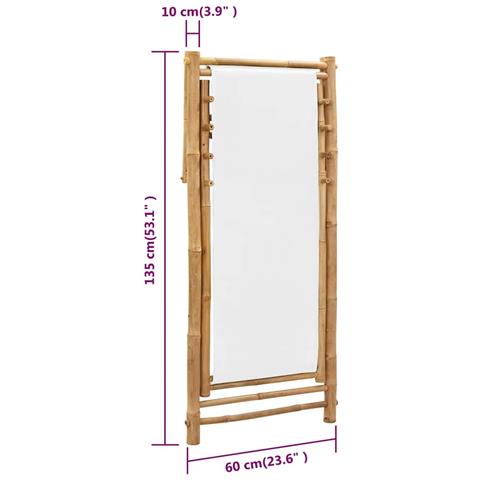 Sedia a Sdraio da Esterno in Bambù e Tela - Foto 9