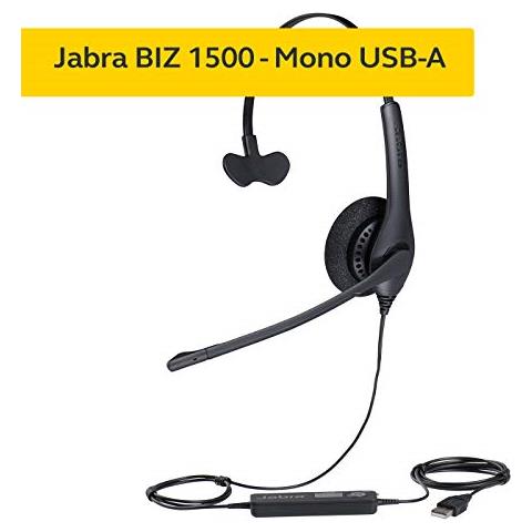 Biz 1500 Usb-a Cuffie Mono On-ear, Cuffie Con Cavo E Microfono Con Cancellazione Del Rumore, Unità Di Controllo E Protezione Dai Picchi Di Volume, Telefoni Fissi E Softphone - Foto 2