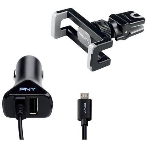 The Road Kit da auto Supporto Endibile per smartphone e Caricabatteria da Auto Micro USB - Foto 4