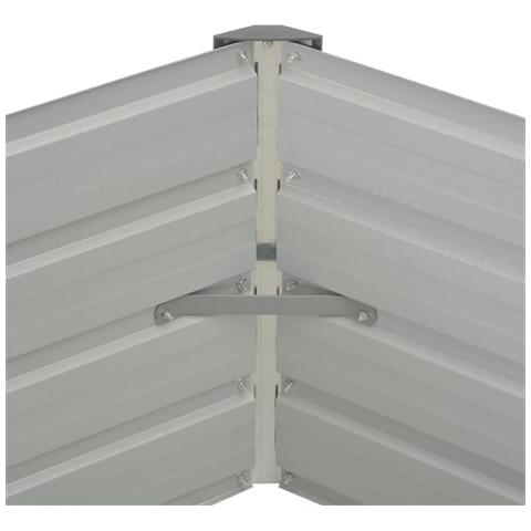 Letto di Coltura Rialzato Marrone 129x129x46cm Acciaio Zincato - Foto 6
