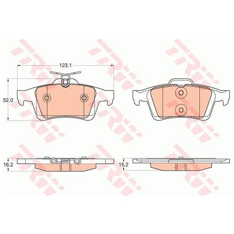 Kit Pastiglie Freno Gdb2033 - Foto 1
