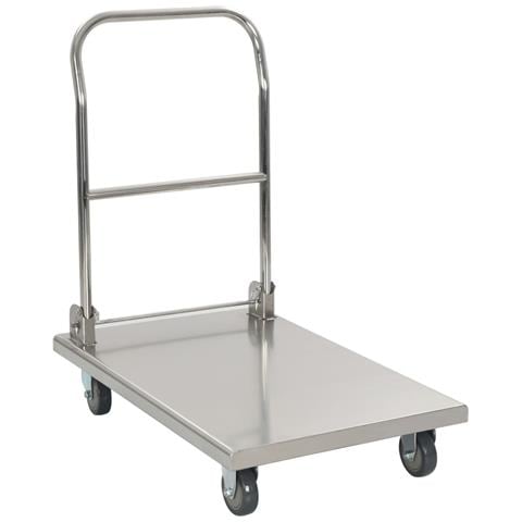 Carrello Di Trasporto Argento 82x53x86 Cm Acciaio Inossidabile - Foto 1