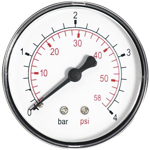 60mm 6 Bar Manometro Acqua 14 Bsp Posteriore Iscrizione - Foto 1