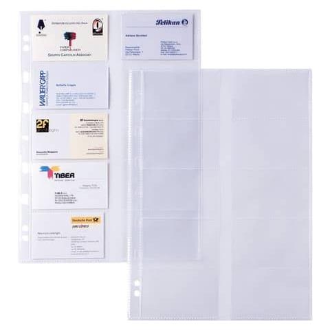 10 Buste Forate Atla Card 21x29,7cm Porta 20 Biglietti Visita Sei Rota - Foto 2