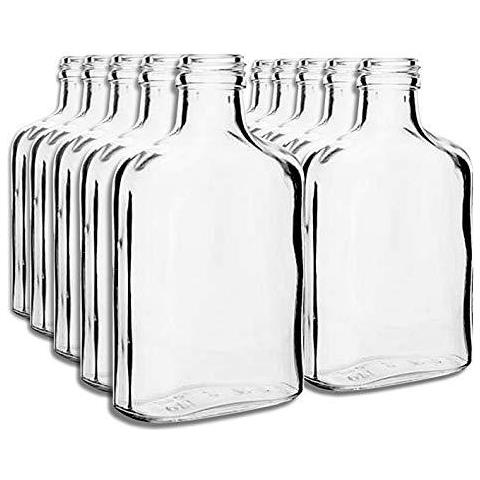 10 Pocket Flask Bottiglie Da 100 Ml Con Tappo A Vite Doro Per Il Vino Whisky O Spiriti - Foto 3
