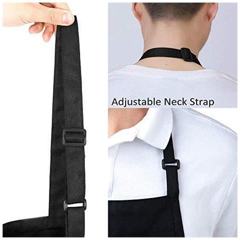 2 Confezioni Grembiule Da Cucina Impermeabile Regolabile Chef Grembiule Con Tasche Per La Casa Ristorante Artigianato Giardino Barbecue Scuola Coffee House Grembiule Uomo Donna - Foto 2