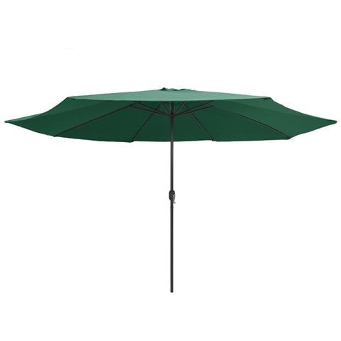 Ombrellone da Esterni con Palo in Metallo 390 cm Verde - Foto 7