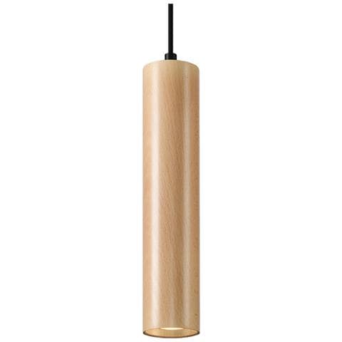 Lampada A Sospensione Sottile 8 Cm In Legno Naturale Gu10 - Foto 1