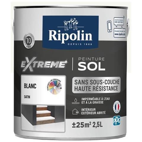 Pittura Per Pavimenti Per Interni Ed Esterni - Bianco Satinato, 2,5 Litri - Foto 1