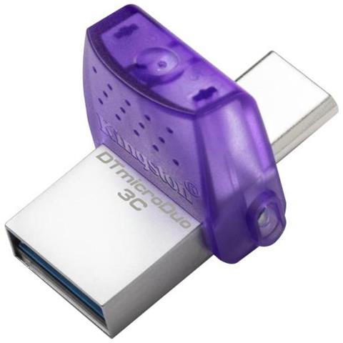 Chiavetta USB 64 GB DataTraveler microDuo 3C USB Tipo A / Tipo C 3.2 Gen 1 Colore Porpora / Acciaio inossidabile - Foto 2