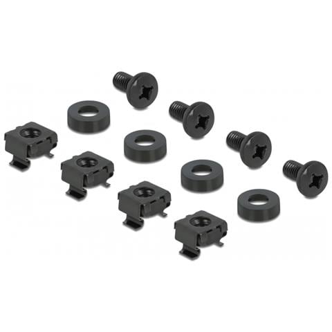 DeLOCK Pannello su guida DIN da 10? 2U nero, Guida per scaffale, Nero, Metallo, 2U, 180 mm, 482 mm - Foto 2