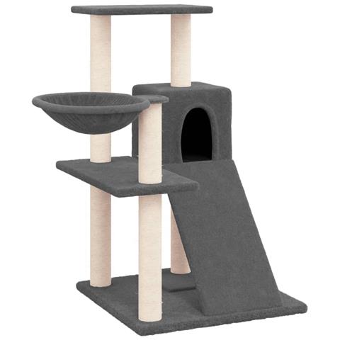 Albero Per Gatti Con Tiragraffi In Sisal Grigio Scuro 82 Cm - Foto 1