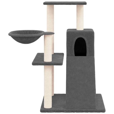Albero Per Gatti Con Tiragraffi In Sisal Grigio Scuro 82 Cm - Foto 2