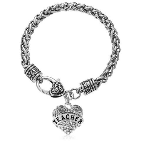 Bracciale ""insegnante"" Regalo Di Ringraziamento In Lega Di Zinco Argento - Foto 1